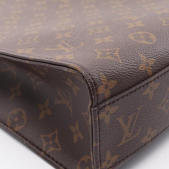 Louis Vuitton Sac Plat Tote Bag Canvas Leather Monogram Brown - Picture 6 of 8